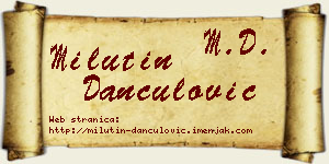 Milutin Dančulović vizit kartica